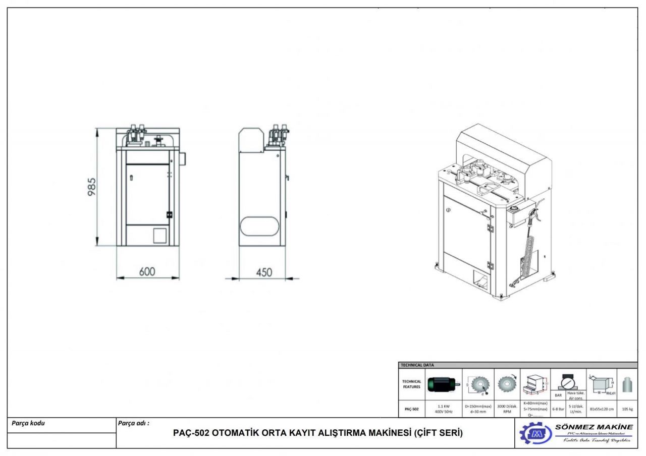 OTOMATIK ORTA KAYIT ALISTIRMA MAKINASI (IFT SERI) PAC502