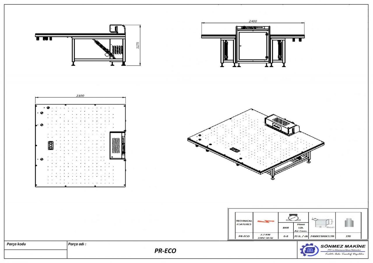 Ekonomik Seri Cam Presleme Makinesi PR-ECO